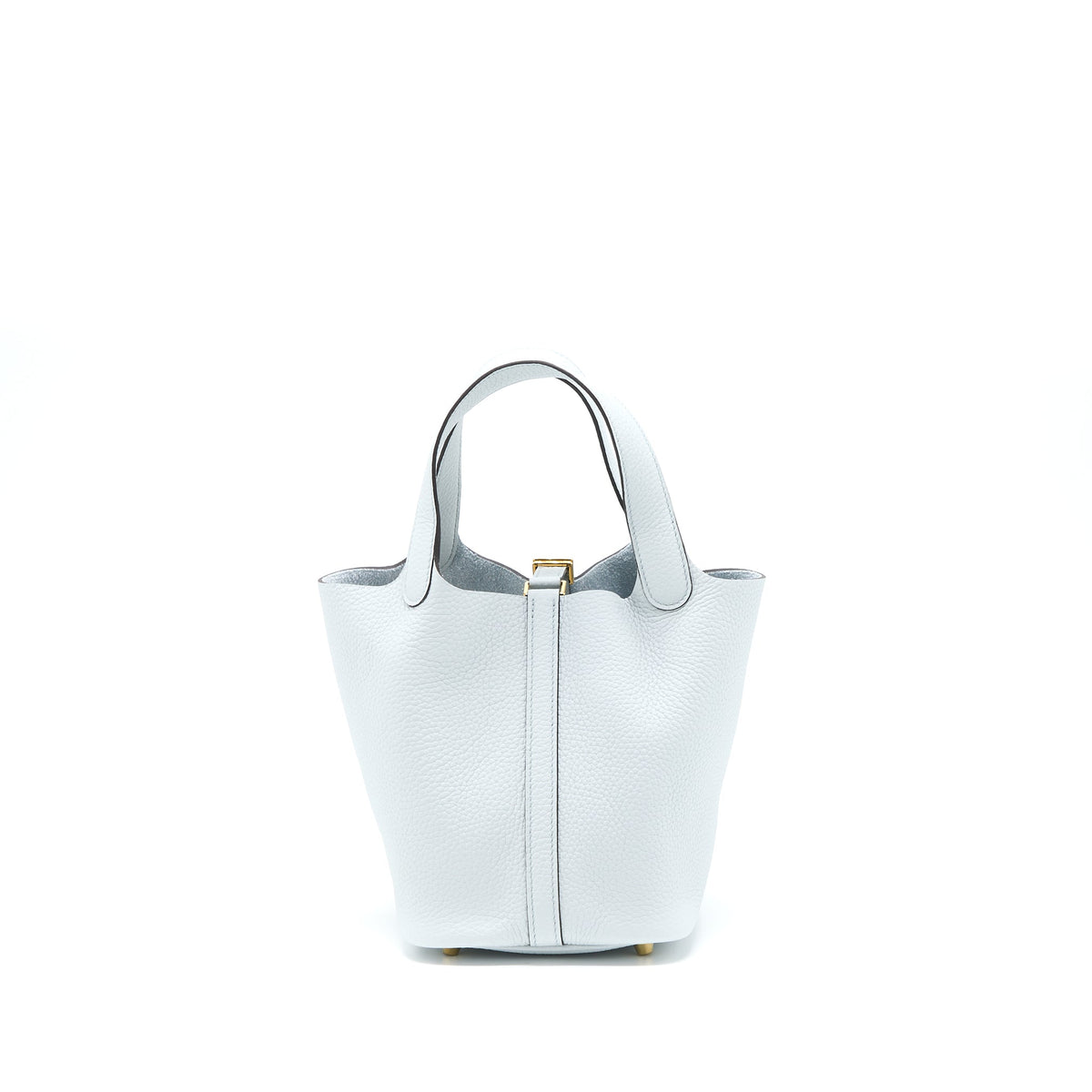 Hermes Picotin 18 Lock Bag Clemence Blue Pale GHW