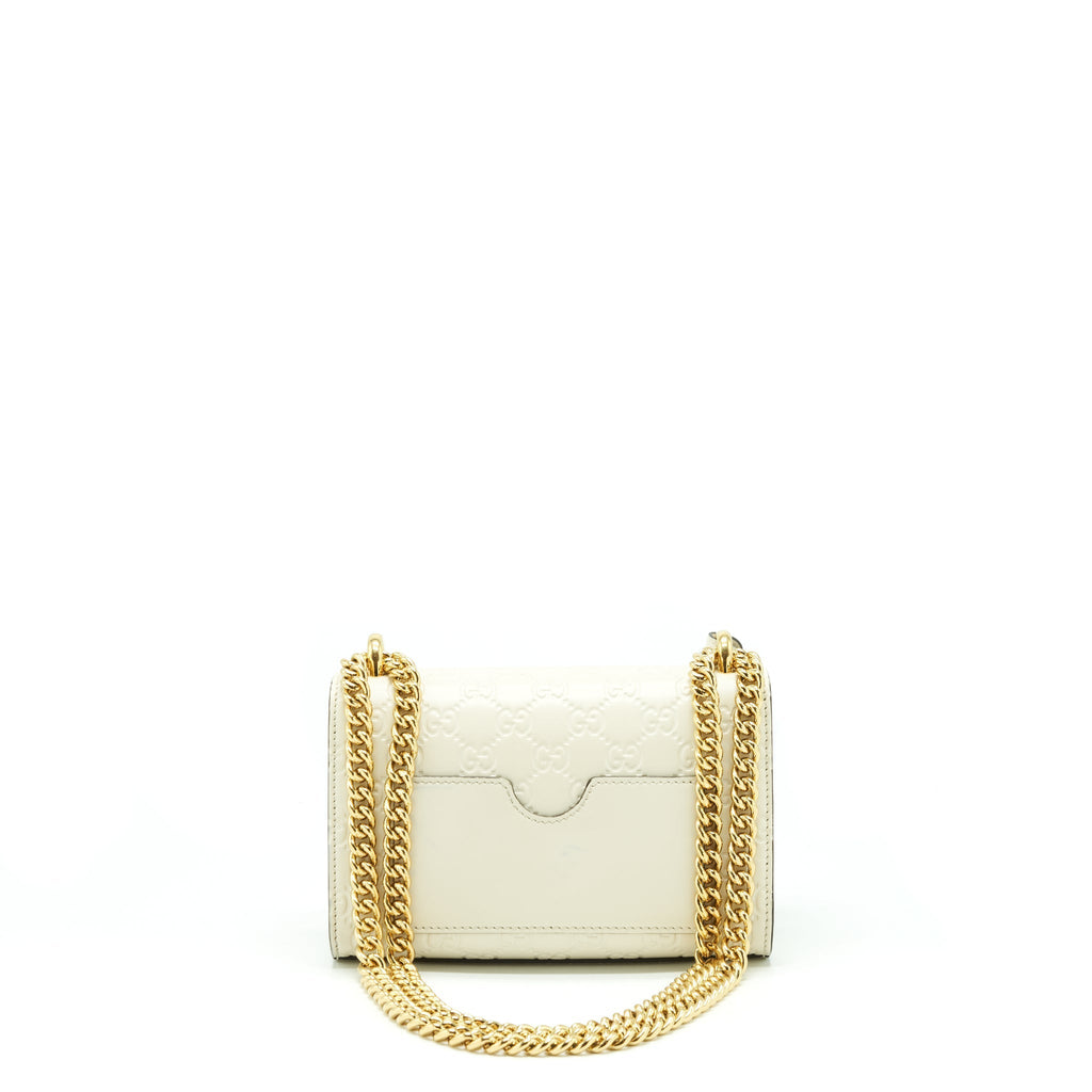 GUCCI SMALL PADLOCK WHITE GHW