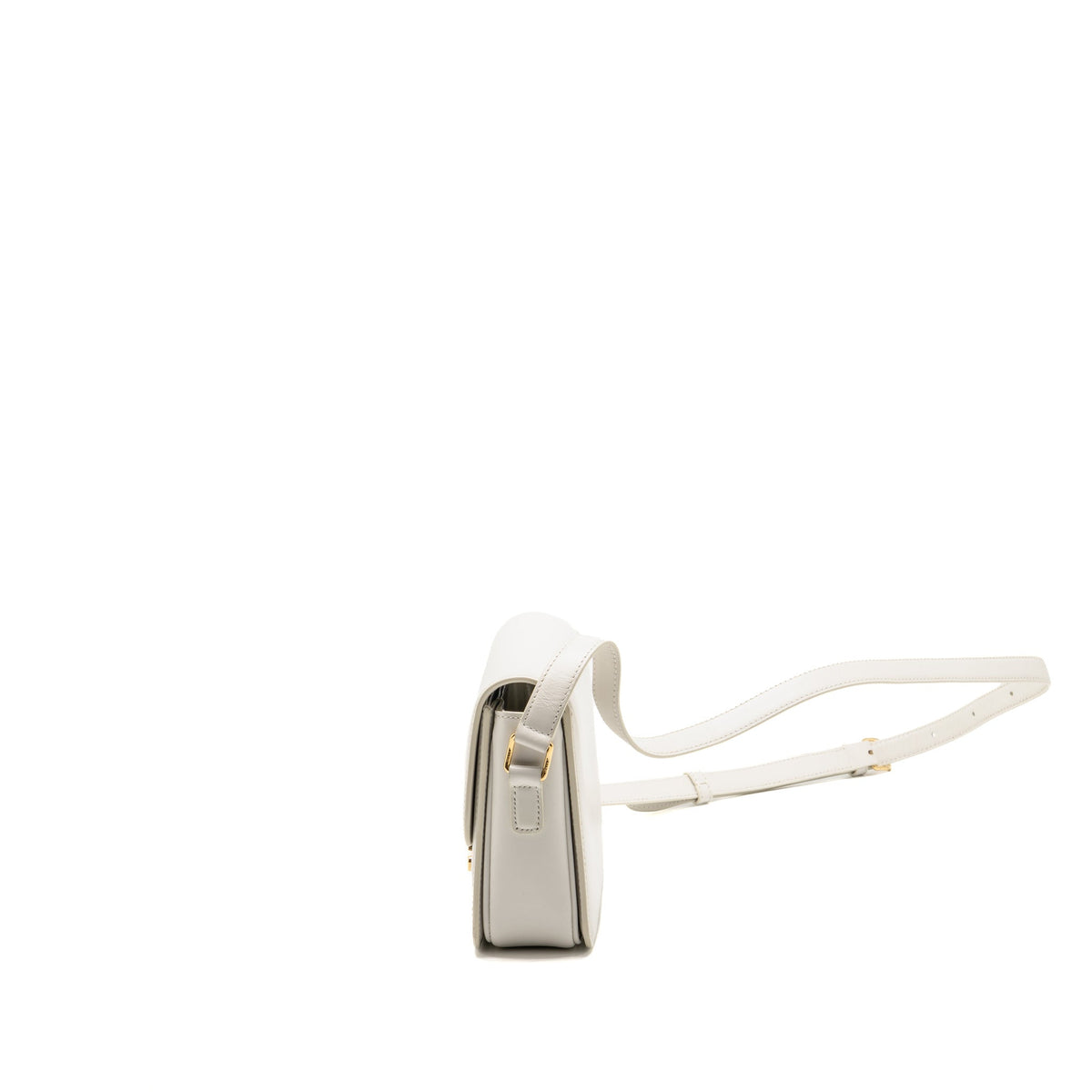 Celine teen triomphe bag calfskin white GHW