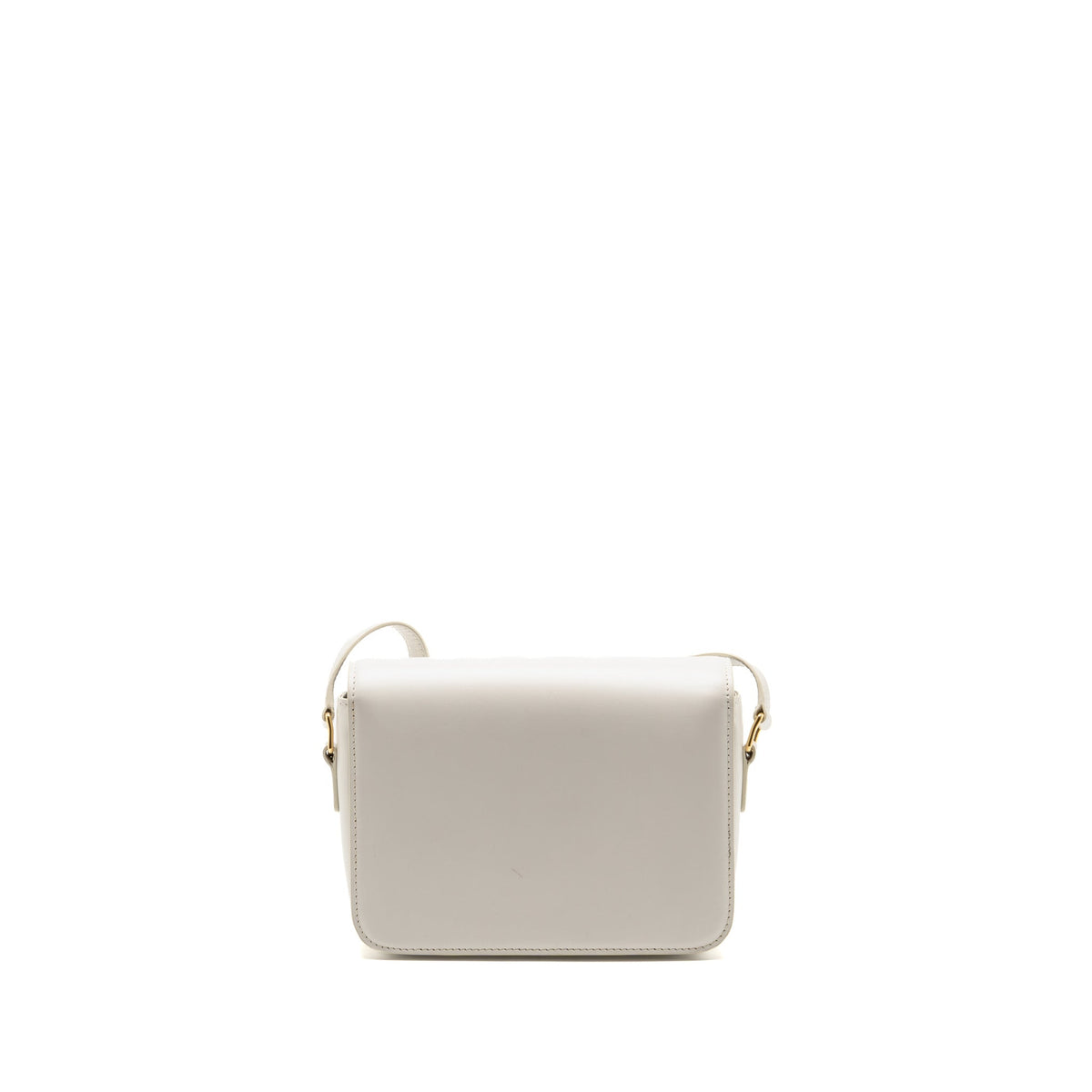 Celine teen triomphe bag calfskin white GHW