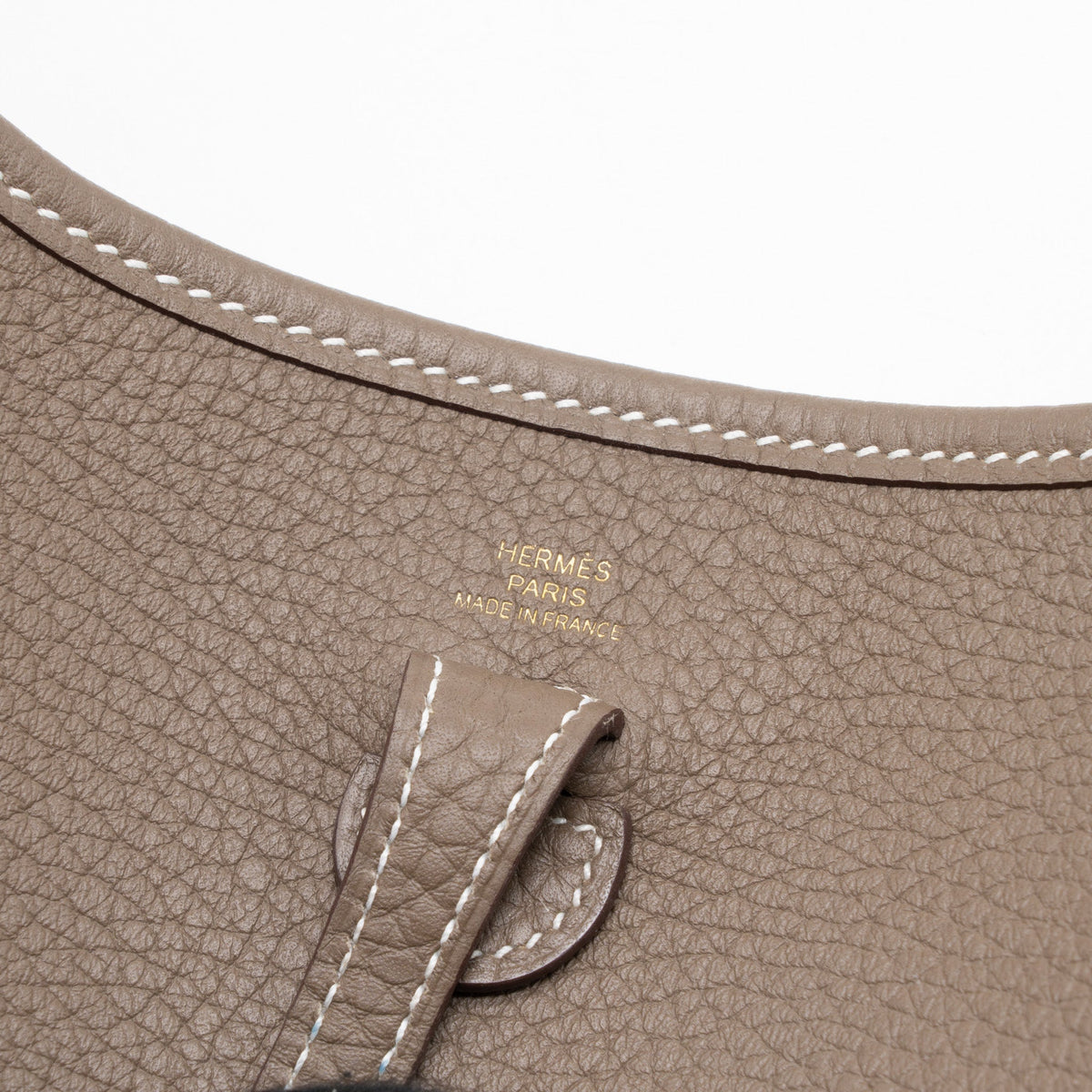 Hermes Mini Evelyne Clemence Etoupe GHW
