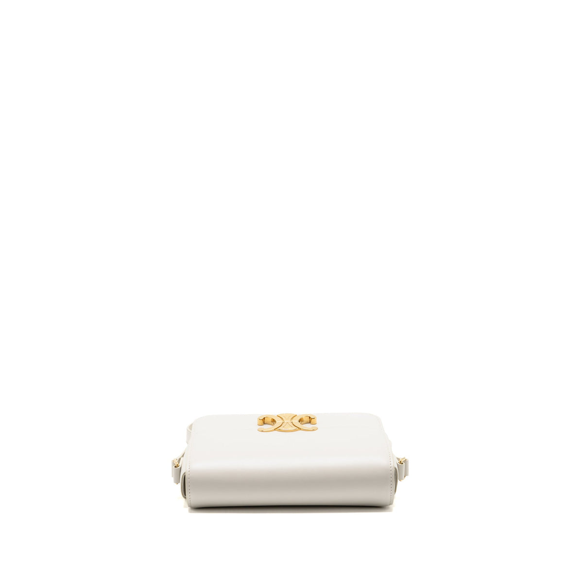 Celine teen triomphe bag calfskin white GHW
