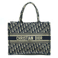DIOR SMALL BOOK TOTE BAG BLUE OBLIQUE JACQUARD
