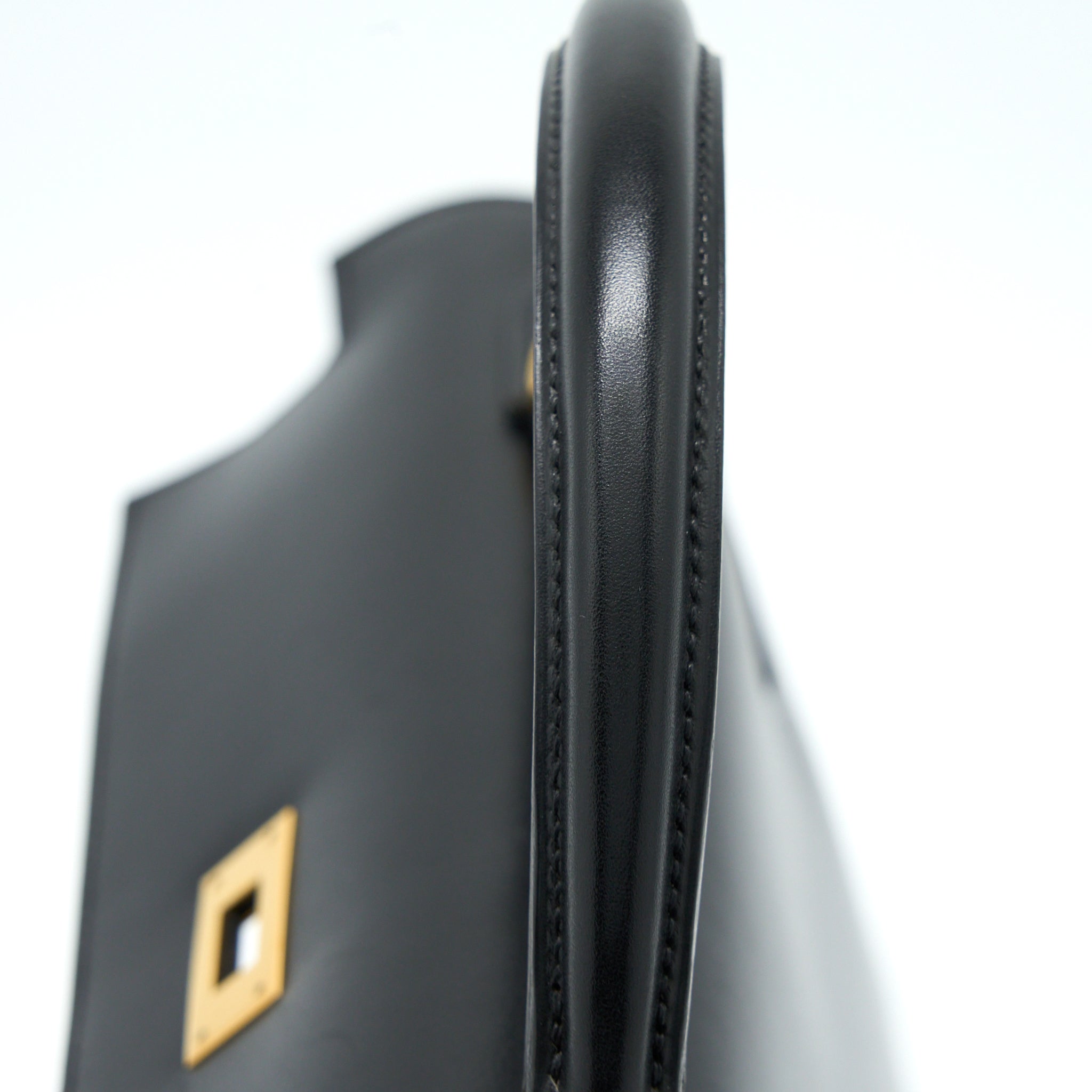 HERMES VINTAGE KELLY 32 BOX BLACK GHW