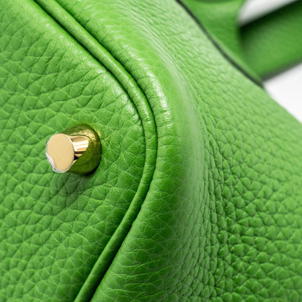 HERMES PICOTIN 18 LOCK BAG CLEMENCE VERT YUCCA GHW