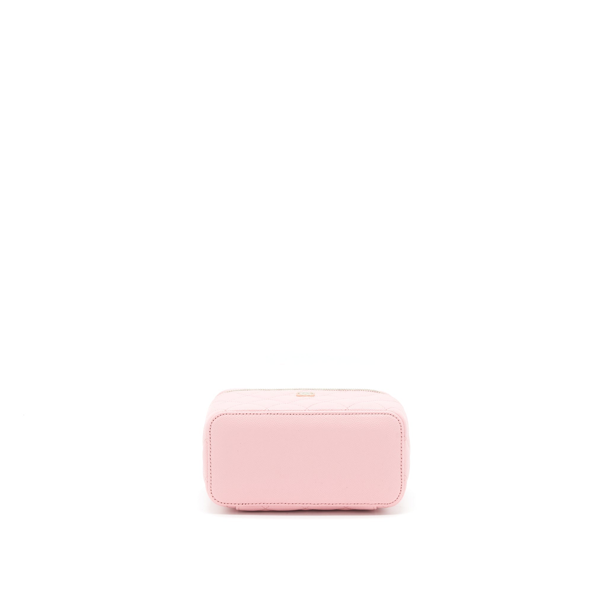 CHANEL 22C LONG VANITY WITH CHAIN CAVIAR LIGHT PINK LGHW