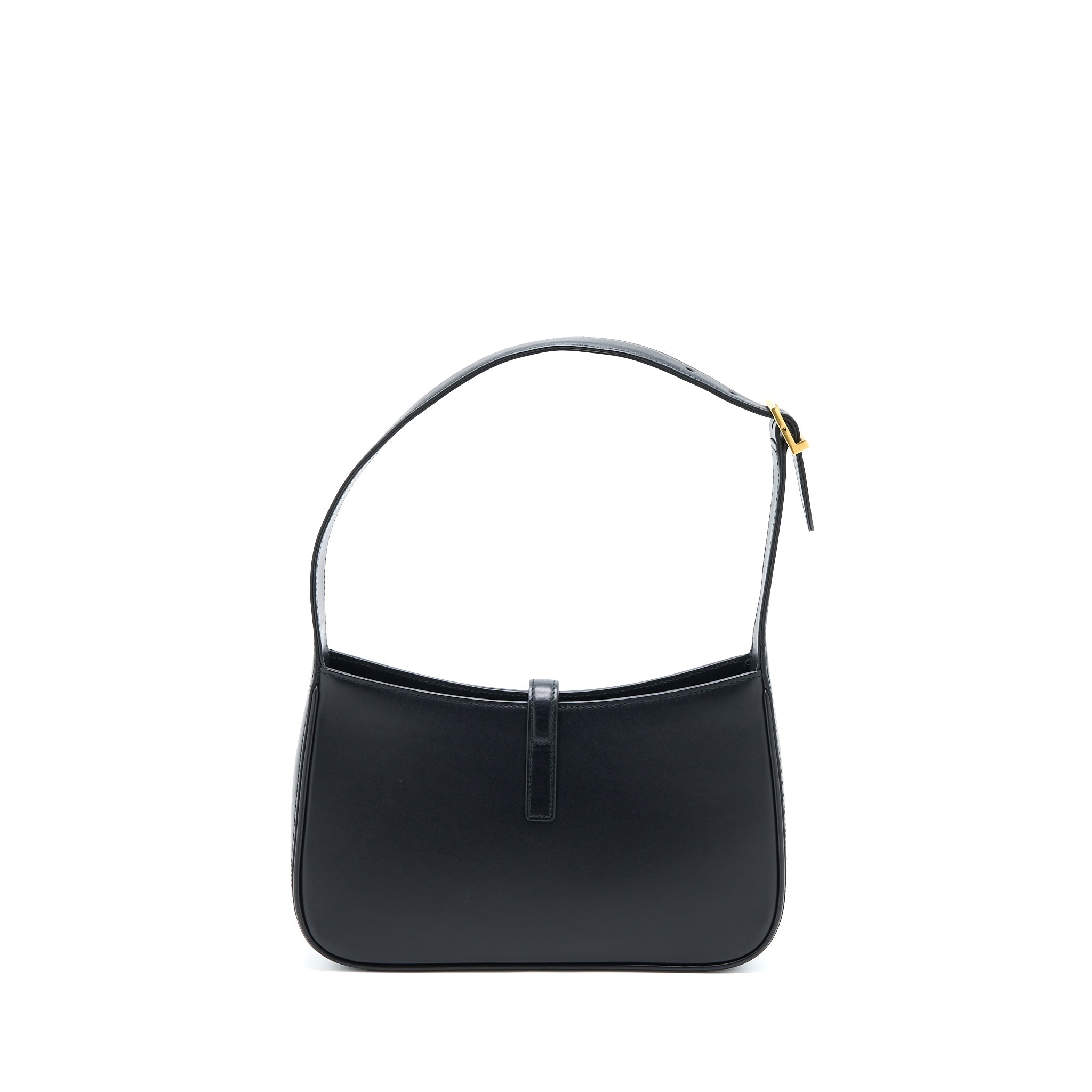 SAINT LAURENT LE 5 A 7 SMOOTH CALFSKIN BLACK BRUSHED GHW
