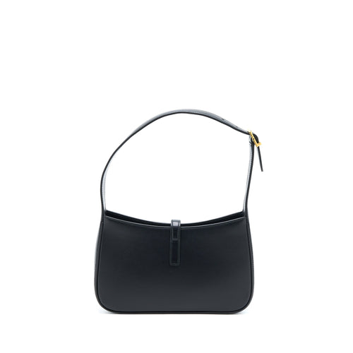 SAINT LAURENT LE 5 A 7 SMOOTH CALFSKIN BLACK BRUSHED GHW