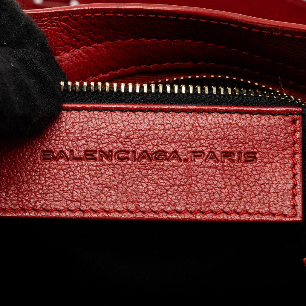 BALENCIAGA CITY BAG LEATHER RED LGHW