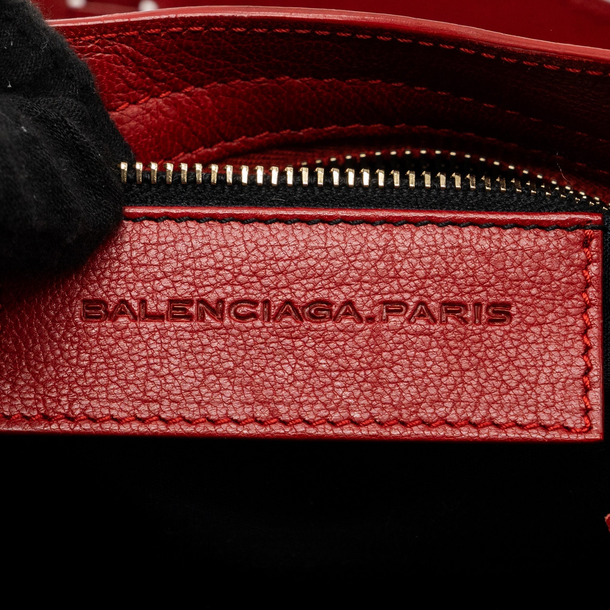 BALENCIAGA CITY BAG LEATHER RED LGHW