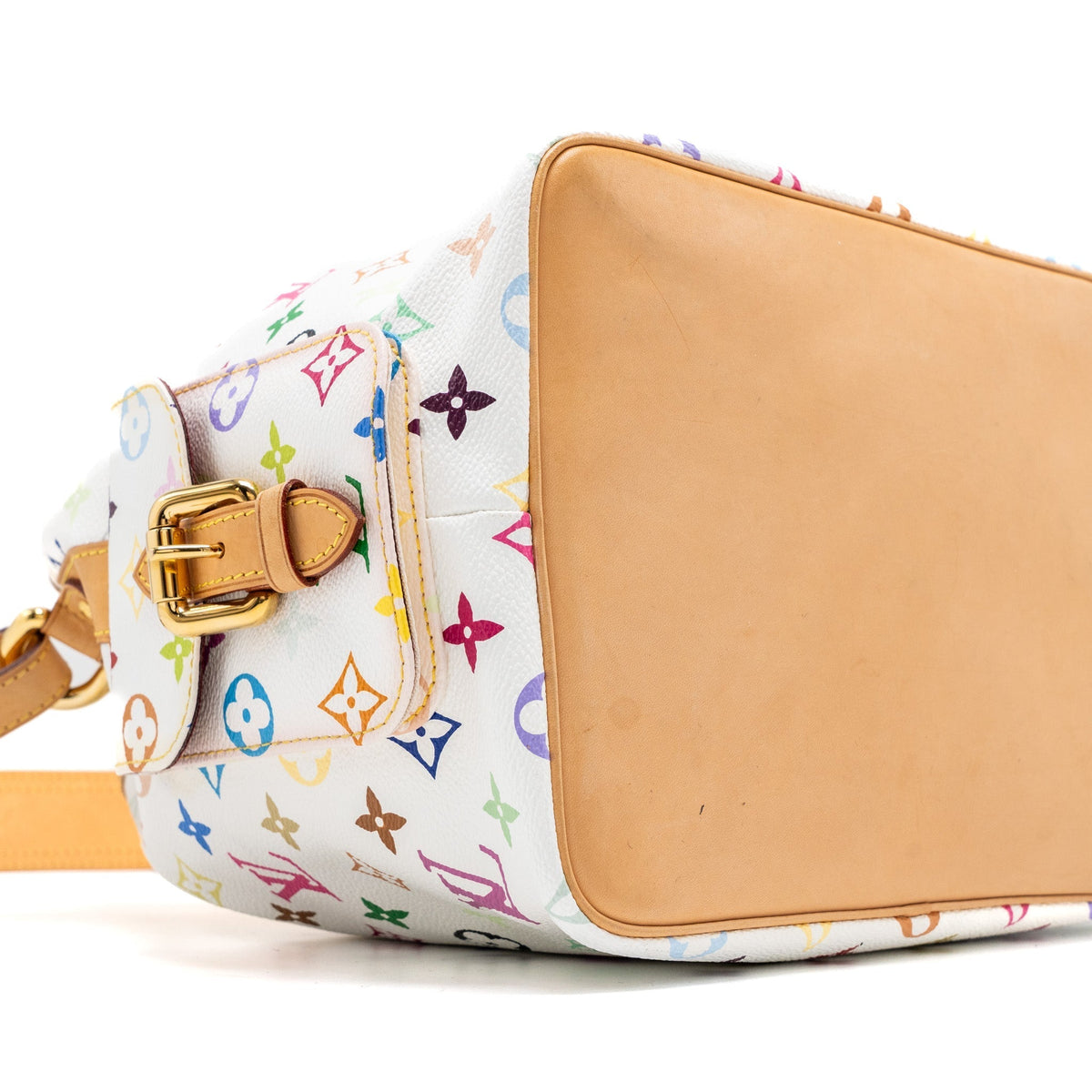 LOUIS VUITTON PETIT NOE WHITE MULTICOLOUR MONOGRAM CANVAS GHW
