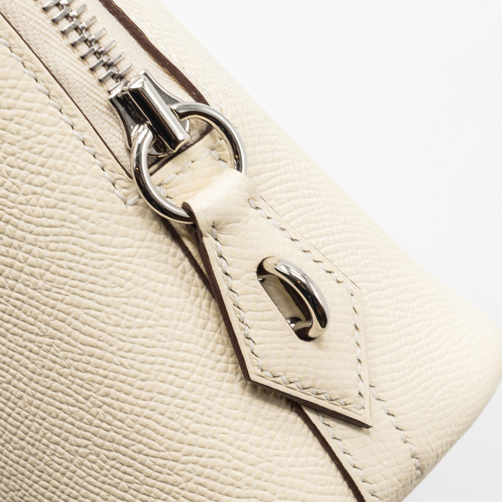 Hermes Bolide 1923 25 Epsom Nata / Bleu Indigo / Lime SHW