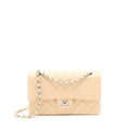 CHANEL CLASSIC DOUBLE FLAP BAG CAVIAR LIGHT BEIGE SHW