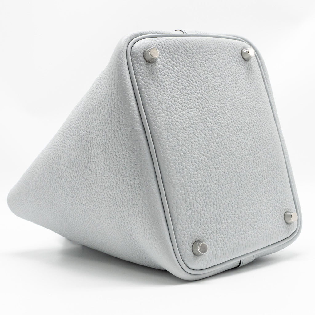 HERMES PICOTIN 18 LOCK BAG CLEMENCE BLEU PALE SHW