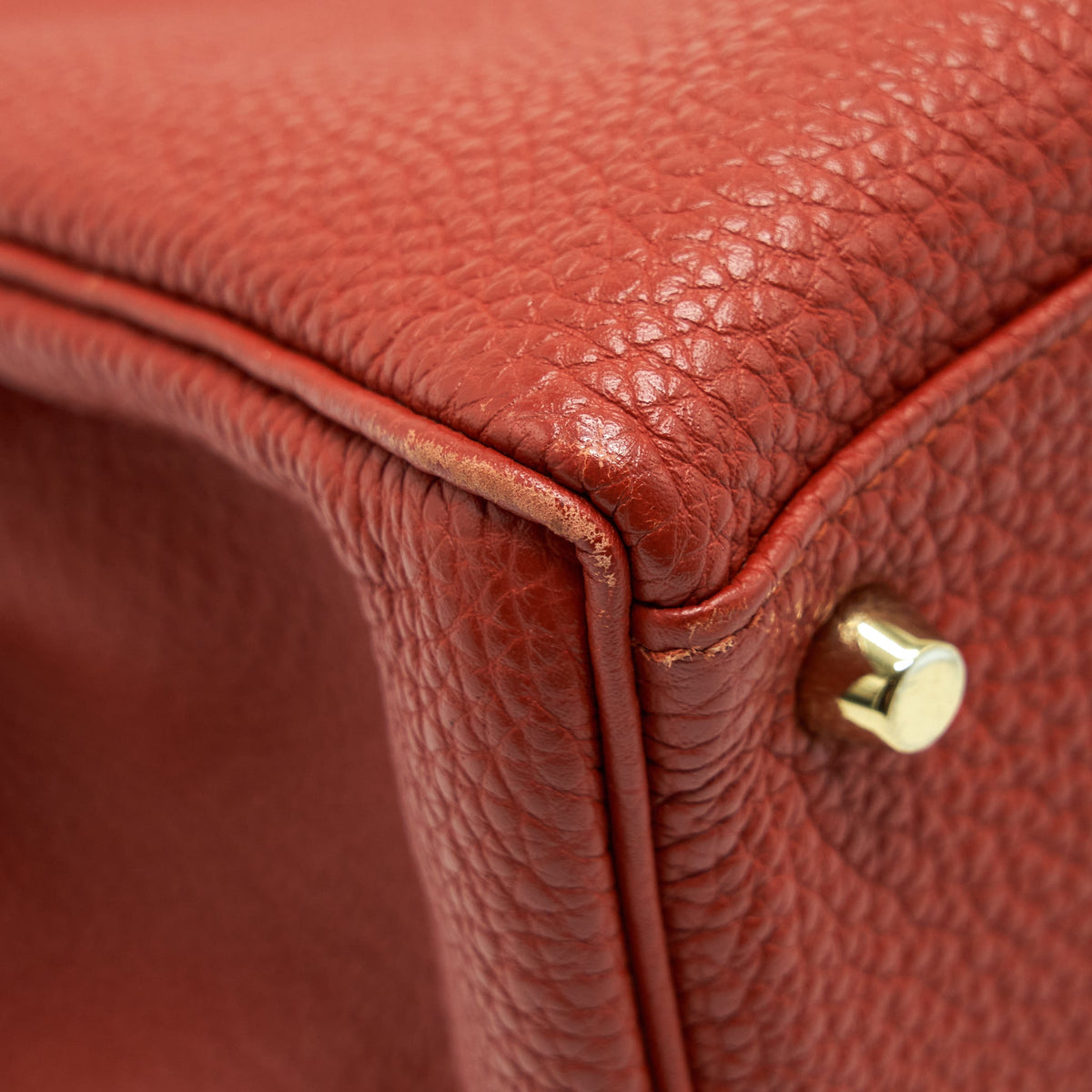 Hermes Kelly 35 Togo Vermillion GHW With An Extra Twilly