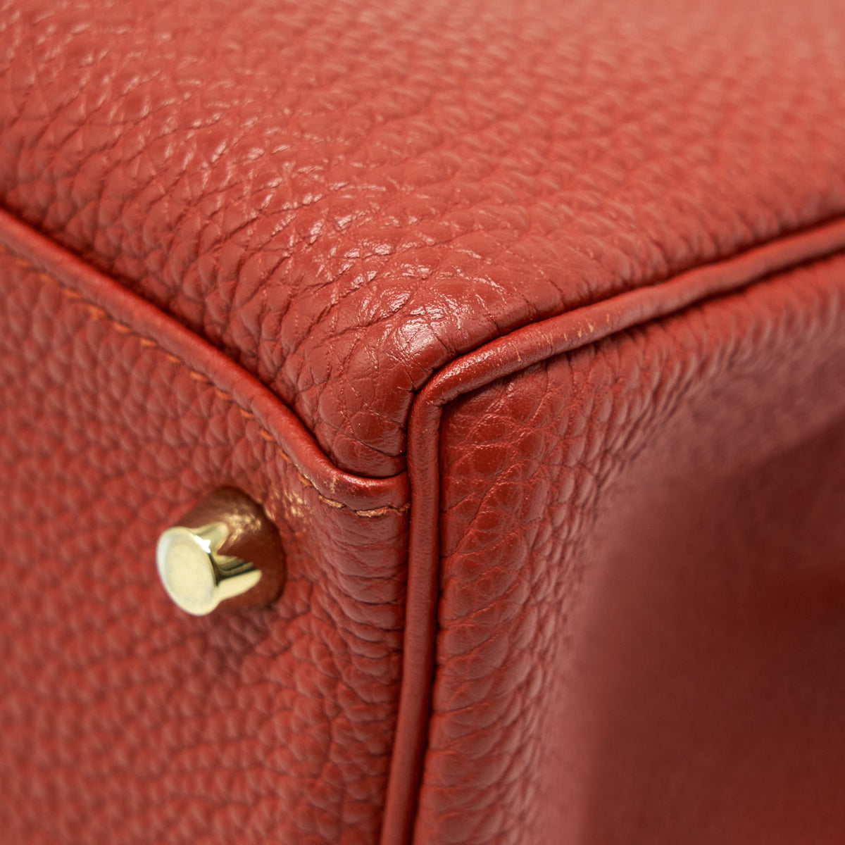 Hermes Kelly 35 Togo Vermillion GHW With An Extra Twilly