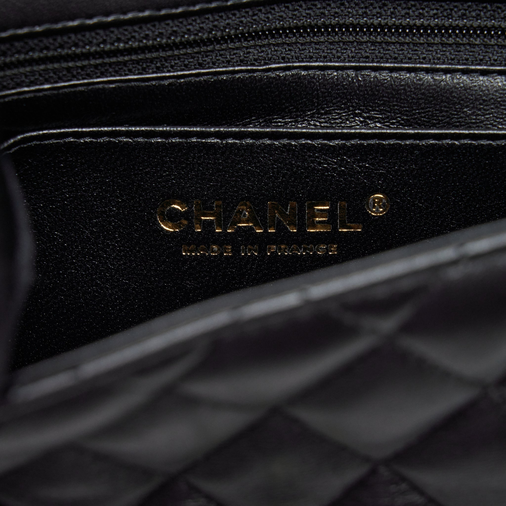 CHANEL MINI SQUARE FLAP BAG LAMBSKIN BLACK LGHW (MICROCHIP)