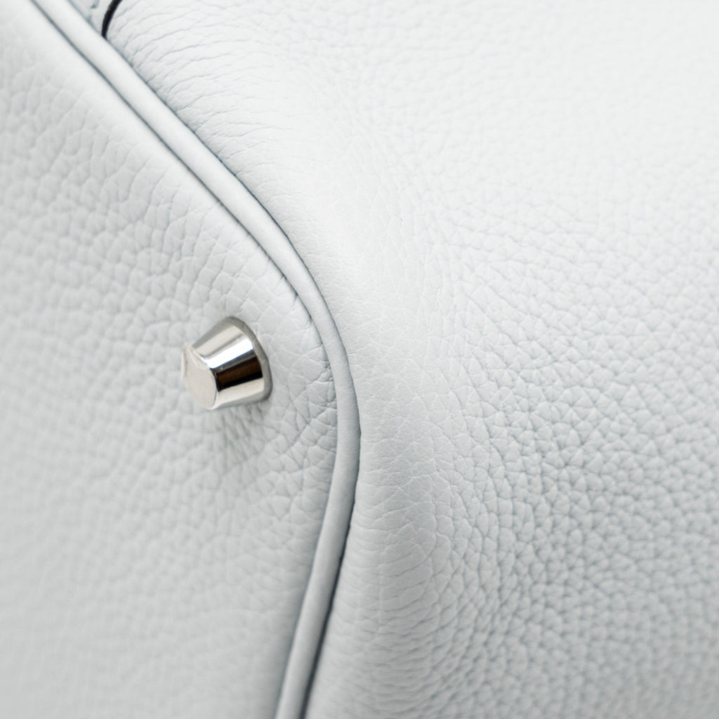 HERMES PICOTIN 18 LOCK BAG CLEMENCE BLEU PALE SHW