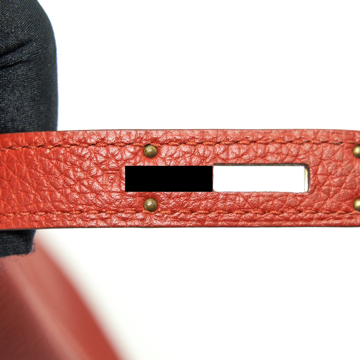 Hermes Kelly 35 Togo Vermillion GHW With An Extra Twilly