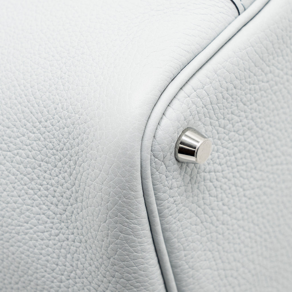 HERMES PICOTIN 18 LOCK BAG CLEMENCE BLEU PALE SHW