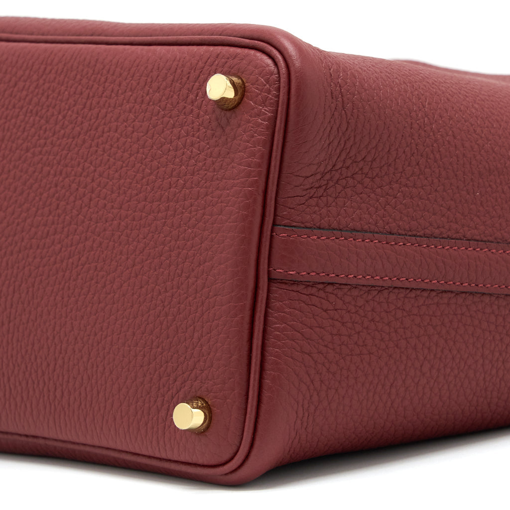 Hermes Picotin 18 Lock Bag Clemence Rouge H GHW