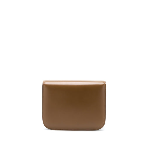 CELINE MEDIUM CLASSIC BOX BAG CALFSKIN CARAMEL BRUSHED GHW