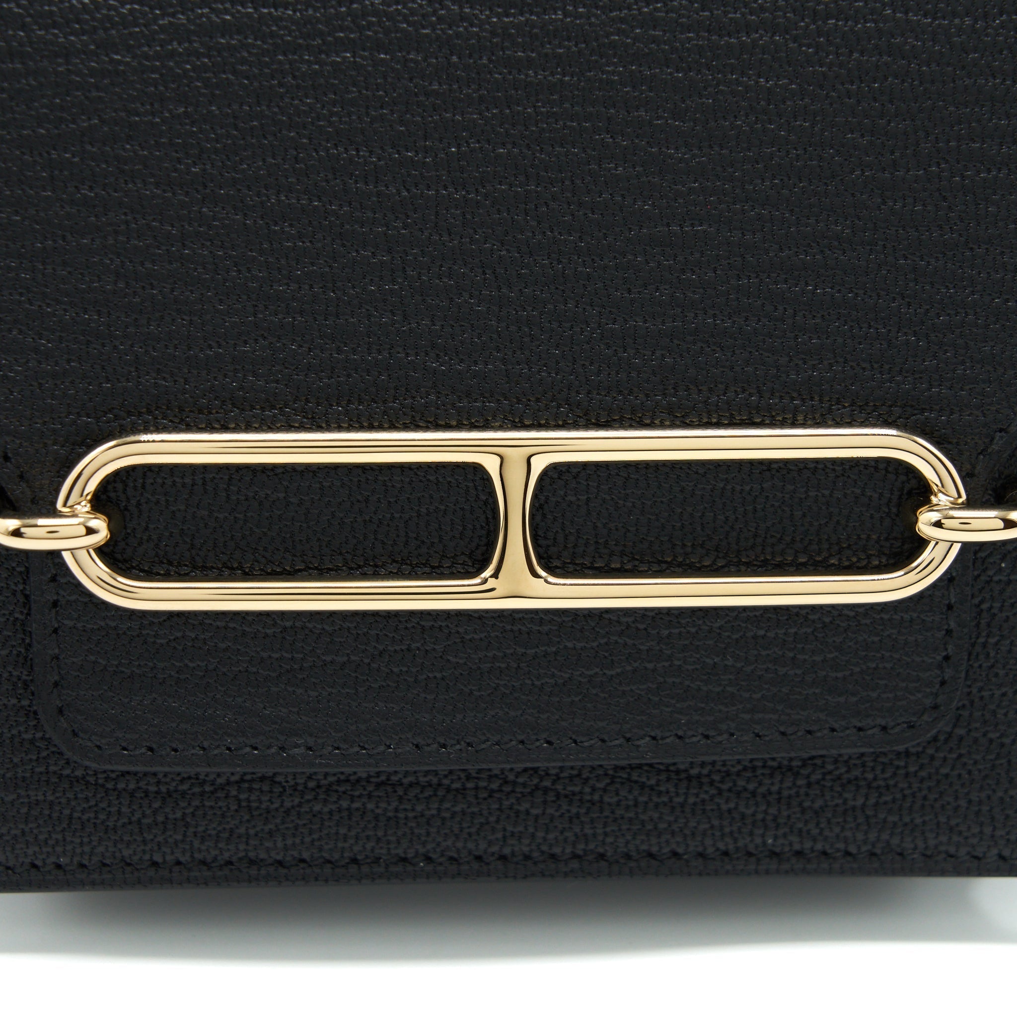 HERMES ROULIS SLIM CHÈVRE MYSORE BLACK GHW