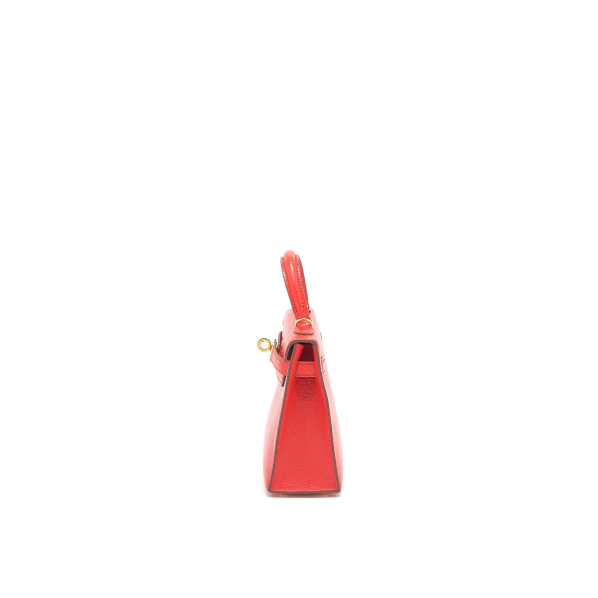 Hermes Mini Kelly Ⅱ Sellier Chevre S3 Rouge De Coeur GHW