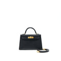 HERMES MINI KELLY Ⅱ EPSOM BLACK GHW