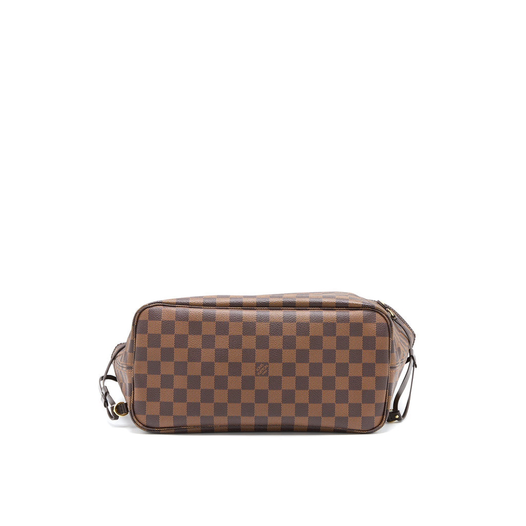 LOUIS VUITTON NEVERFULL MM DAMIER EBENE GHW WITH INITIAL S.S