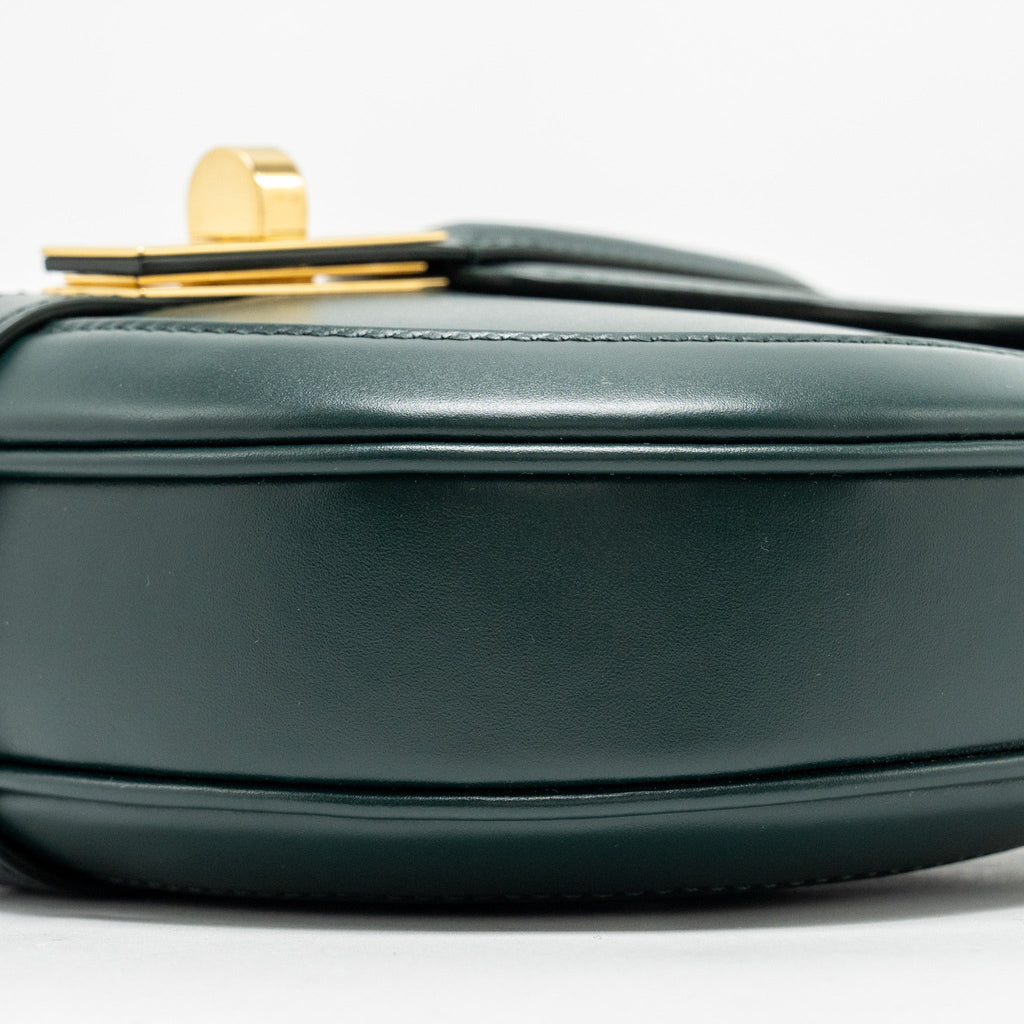 CELINE SMALL BESACE BAG CALFSKIN DARK GREEN GHW