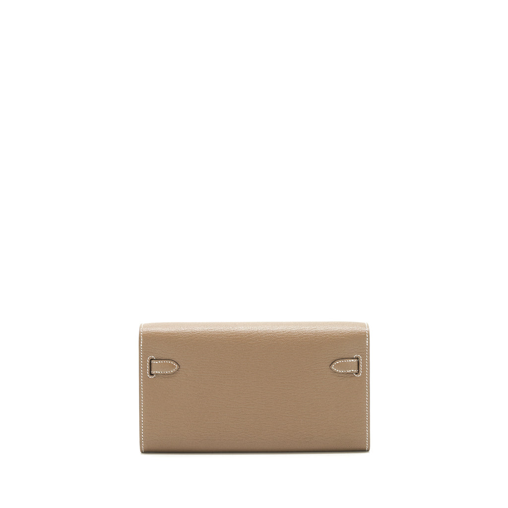 Hermes kelly to go Chevre Mysore Etoupe SHW