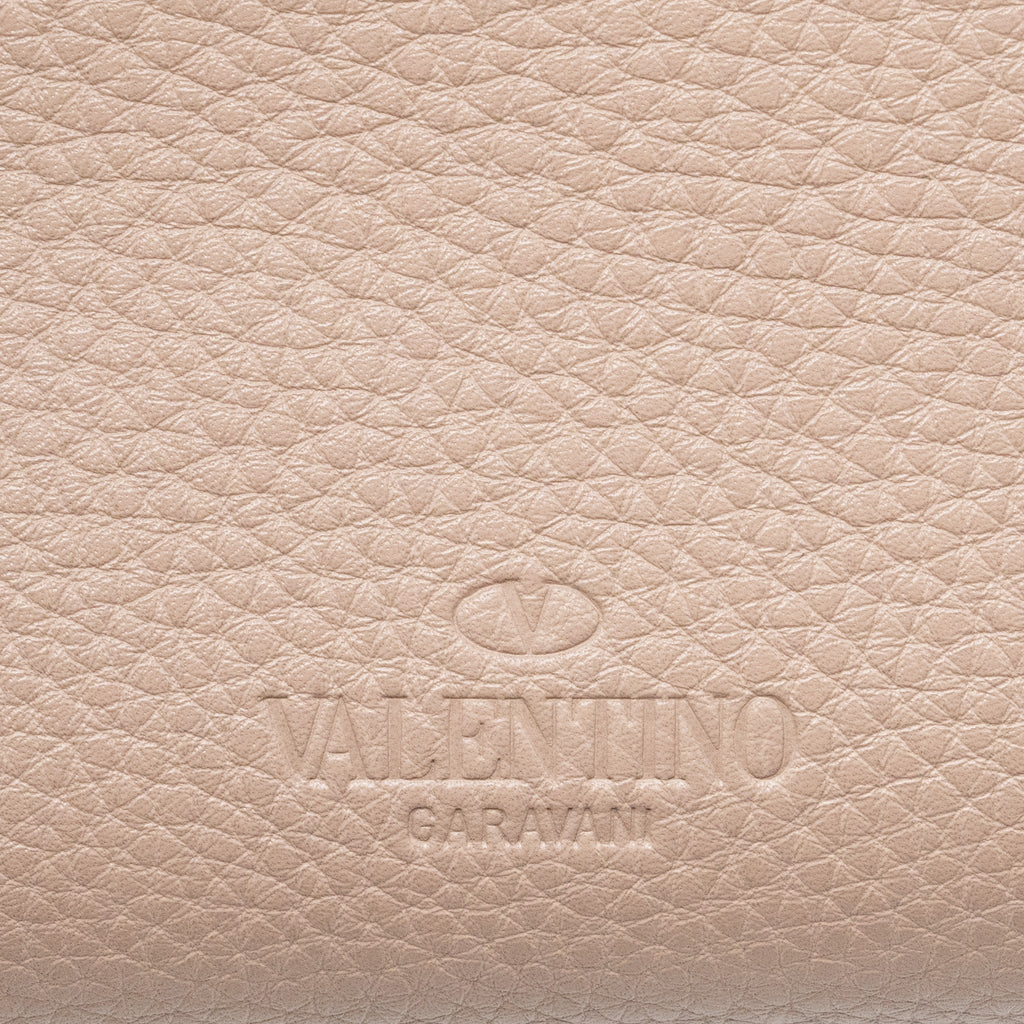 VALENTINO LARGE ROCKSTUD TOTE CALFSKIN PALE PINK LGHW