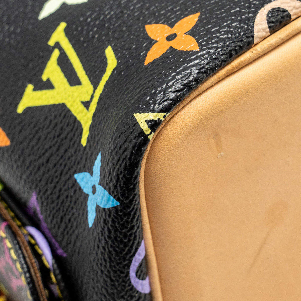 LOUIS VUITTON PETIT NOE BLACK MULTICOLOUR MONOGRAM CANVAS GHW