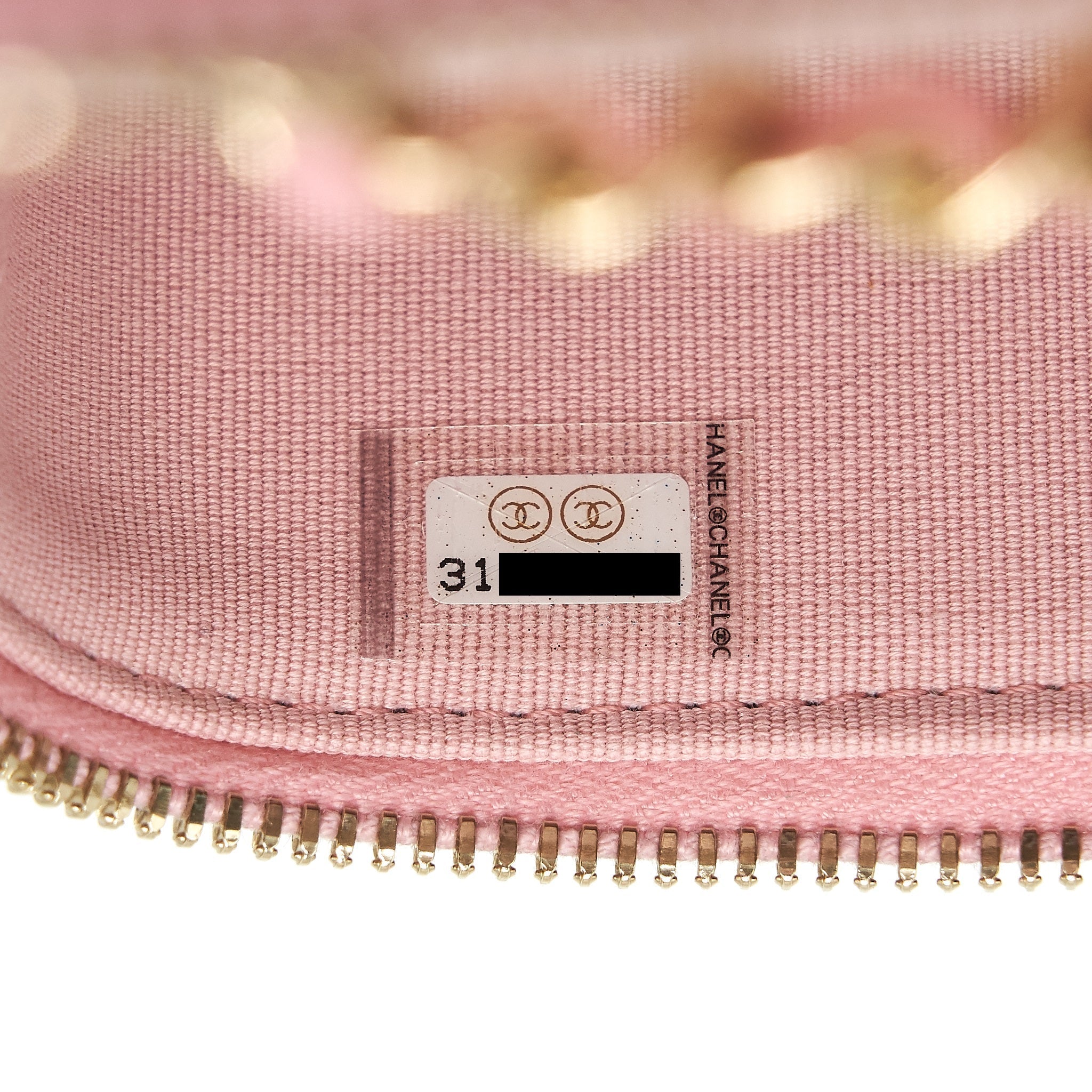 CHANEL 22C LONG VANITY WITH CHAIN CAVIAR LIGHT PINK LGHW