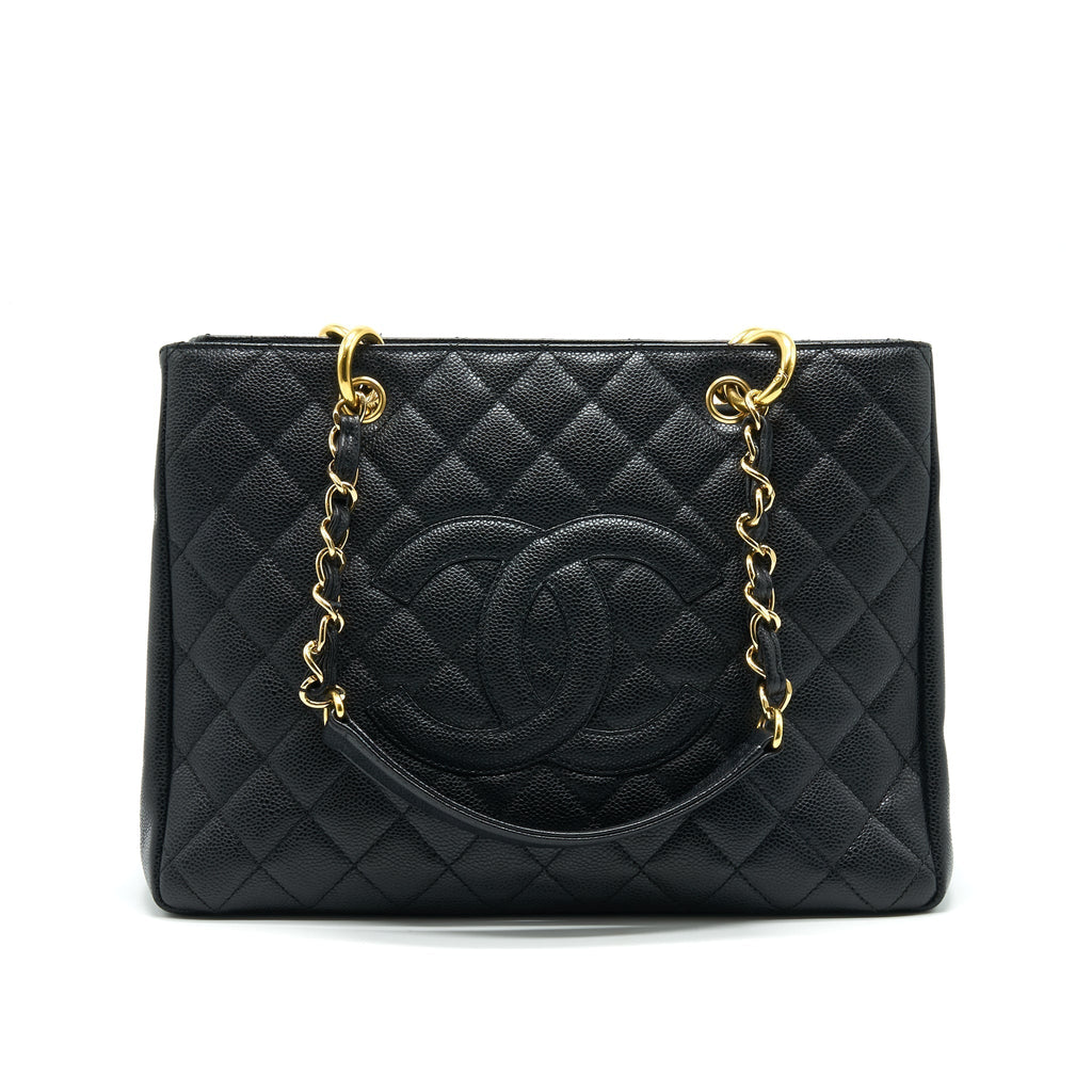 CHANEL CAVIAR GRAND SHOPPING TOTE GST BLACK