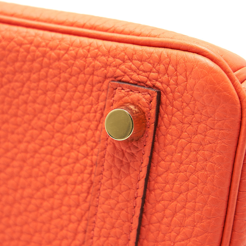 HERMES BIRKIN TOGO 25 ORANG POPPY