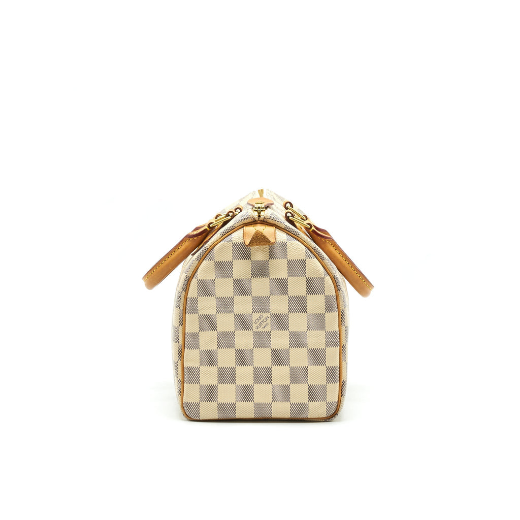 LOUIS VUITTON SPEEDY 25 DAMIER AZUR CANVAS HANDBAG