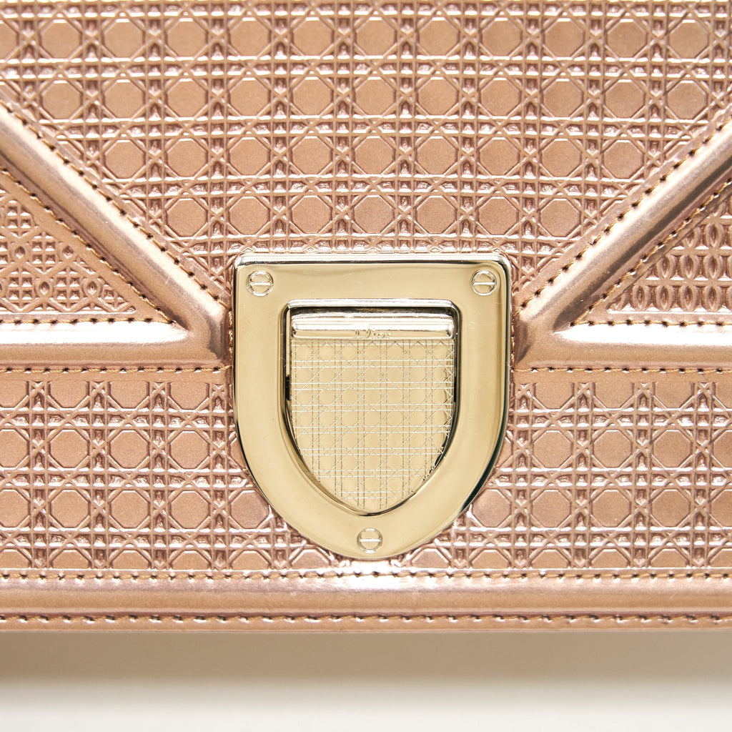 CHRISTIAN DIOR DIORAMA MEDIUM METALLIC PINK GOLD  SHW
