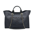 CHANEL MEDIUM DEAUVILLE TOTE IN BLACK GHW