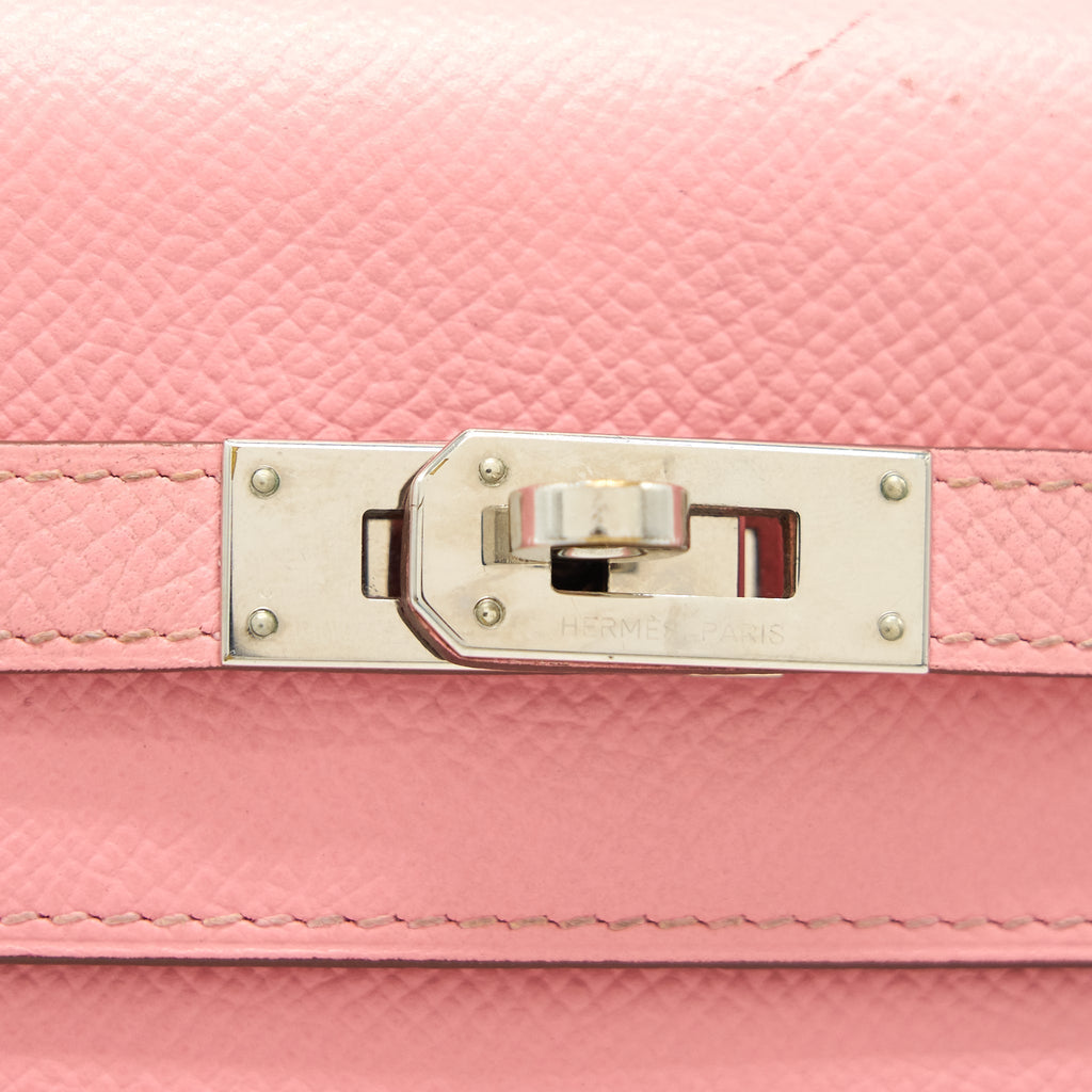 HERMES KELLY LONG WALLET PINK SHW