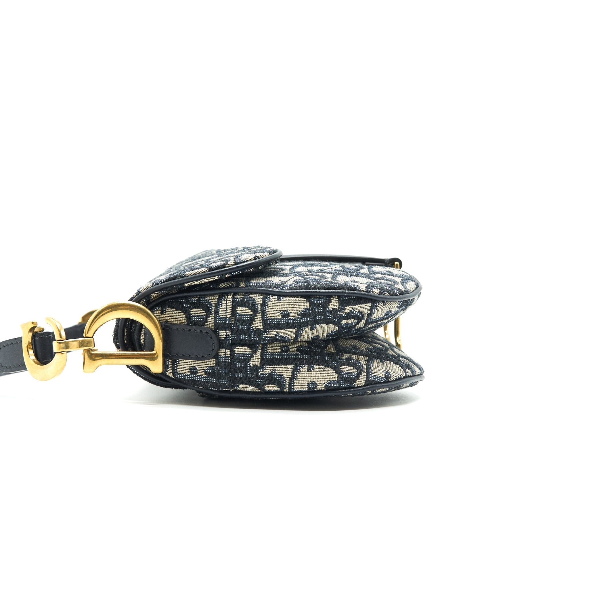 DIOR MINI SADDLE BAG BLUE OBLIQUE JACQUARD