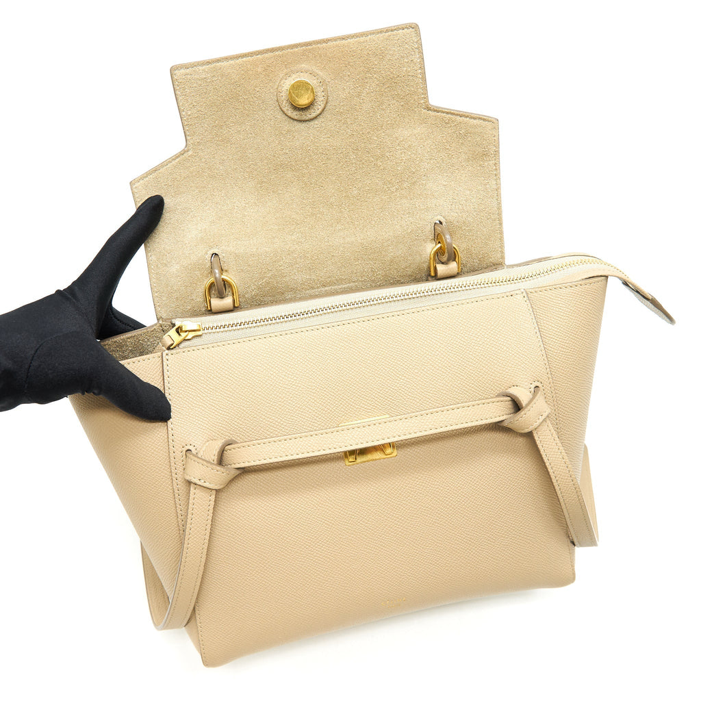 CELINE MICRO BELT BAG LIGHT TAUPE
