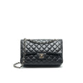 CHANEL CLASSIC DOUBLE FLAP LAMBSKIN BLACK SHW SERIAL 13