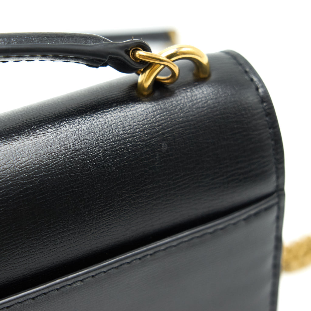 SAINT LAURENT SUNSET CHAIN WALLET BLACK GHW