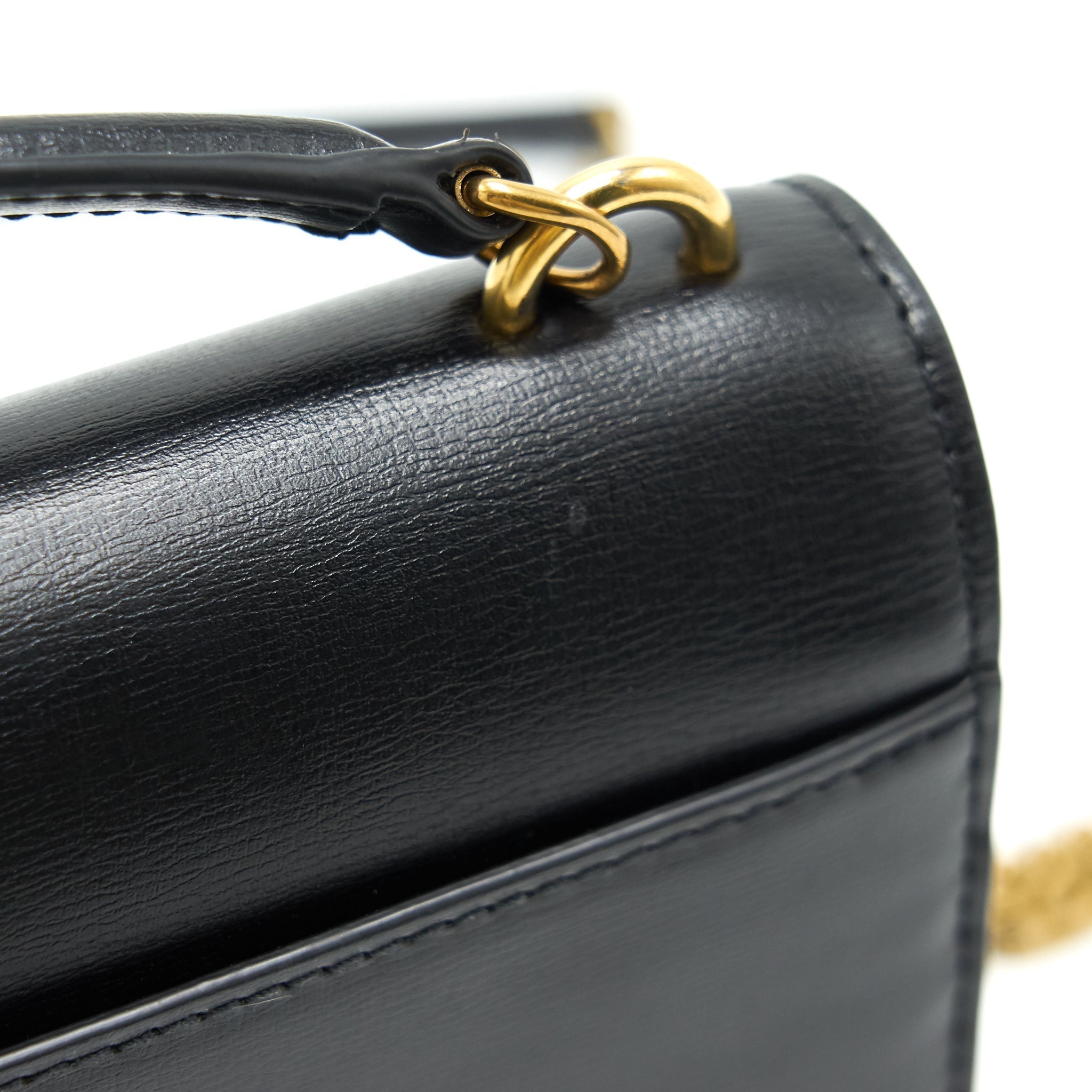SAINT LAURENT SUNSET CHAIN WALLET BLACK GHW