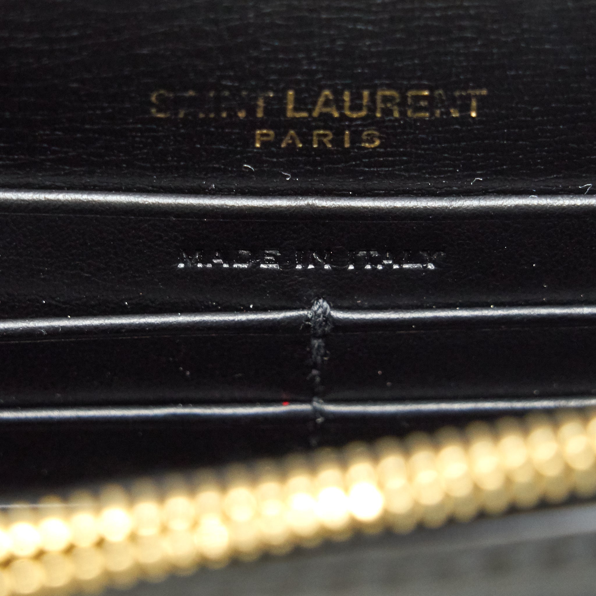 SAINT LAURENT SUNSET CHAIN WALLET BLACK GHW
