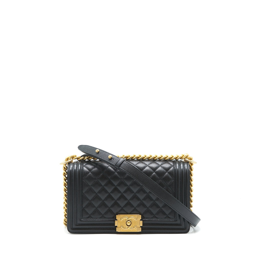 CHANEL MEDIUM LEBOY BLACK CAVIAR GHW