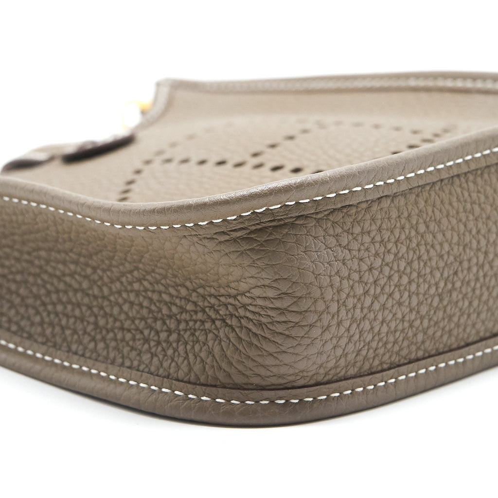 Hermes mini Evelyne 16 Etoupe GHW