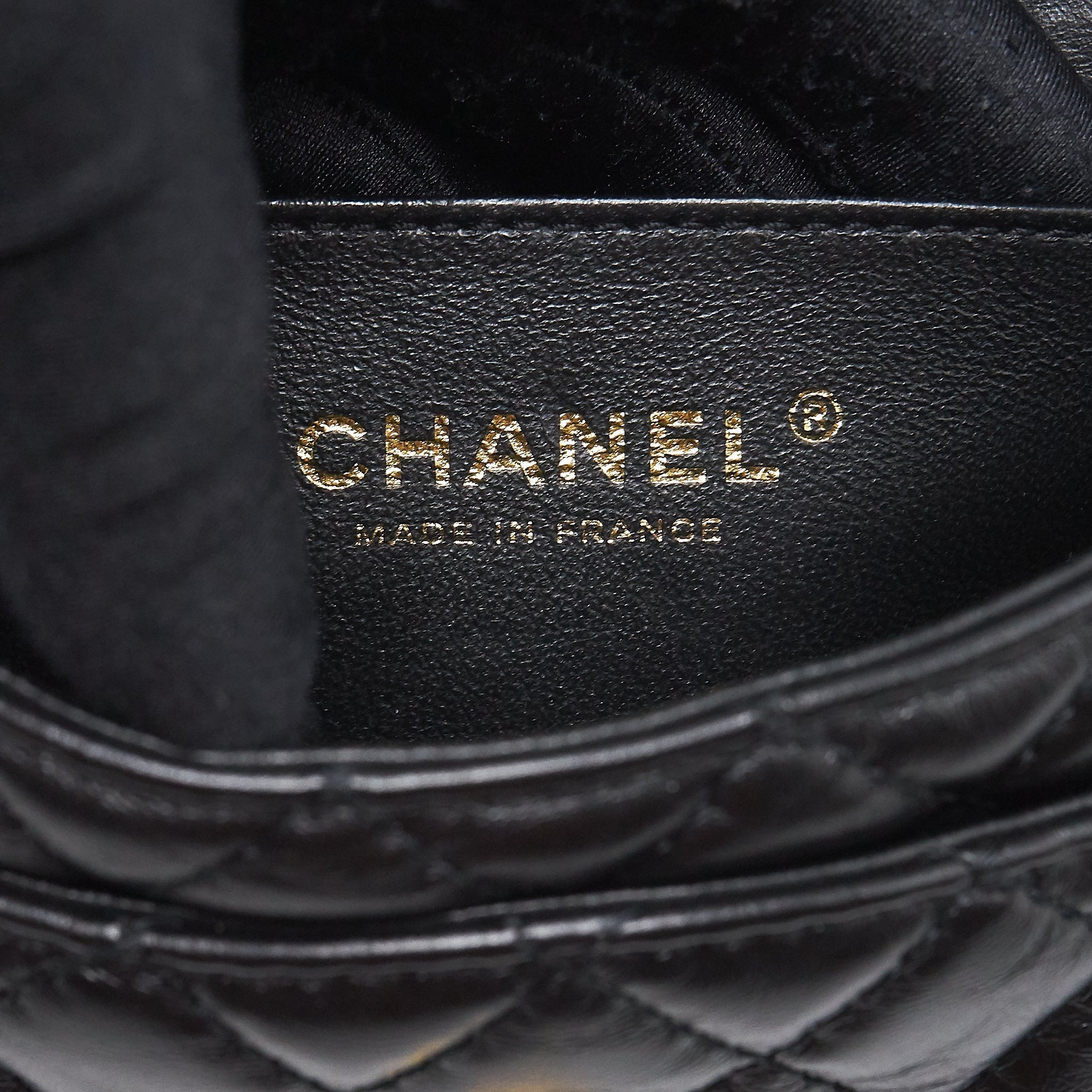 CHANEL 2.55 REISSUE MINI WAIST BELT BAG BLACK GHW